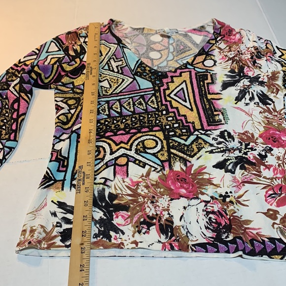 ALBERTO MAKALI Black White Sequin Bead Embellished Sweater size Medium - Picture 6 of 7